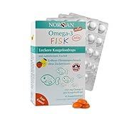 NORSAN Omega 3 FISK Jelly 45 hochdosiert/Omega 3 für Kinder (250 mg pro...