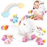 Adeokay Einhorn Kuscheltier Geschenk Mädchen 3-12 Jahre,Einhorn Spielzeug...