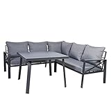 greemotion Lounge-Set Amsterdam aus Stahl für 5 Personen, 4-teilig