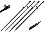 4 Stück Rutenhalter Bankstick Drill Alu 50-90cm schwarz Rodpod...