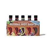 Thoughtfully Global Hot Sauce Chili-Saucen To Go Geschenk-Set - Geschenkbox...