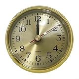 Opatiny Quarzuhr-Einsatz, 80 mm, mit lautlosem Uhrwerk und goldenem...