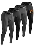 ATTIQOZI 4 Pack Thermounterhose Herren Lang Unterhosen Männer...