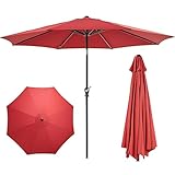 DUMOS Sonnenschirm UV Schutz Abdeckung Kurbel Knickbar Alu Rund Balkon...