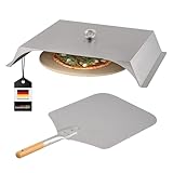 bremermann Pizza-Aufsatz für Grills, mit Thermometer, Schaufel und...
