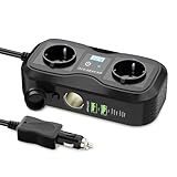 AUCARAUTO 7in1 USB-C Wechselrichter 12V auf 220V, 200W Spannungswandler...