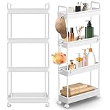 VickyHome Badregal Schmal 90,7 cm Groß Mini Regal，38.8x12.5x90.7cm...