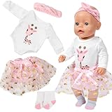 Baby Puppen Puppenkleidung Kompatibel mit 35-43 cm New Born Baby Puppen, 4...