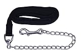 QHP Führleine mit Kette, 200 cm, 40 cm Kette, Karabiner, Handschlaufe...