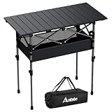 Anbte Campingtisch mit Roll-Top, 2 höhenverstellbar, Aluminium,...