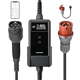 dé Mobile Wallbox/Ladestation 22kW Mit App [3-phasig|7m|6-32A] mit...