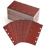 100tlg Schleifpapier für Schwingschleifer, 8 Löcher 93 x 185 mm...