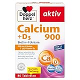 Doppelherz Calcium 900 + D3 + Biotin + Folsäure – Calcium leistet einen...