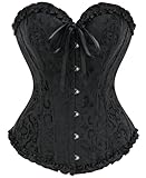 SZIVYSHI Damen Vollbrust Corsage Korsett Top Gothic Vintage Corsagen...