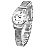 JewelryWe Uhren Damen Elastisch Edelstahl: Klassische Einfache Analog Quarz...