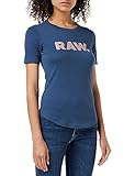 G-STAR RAW Damen RAW. Slim T-Shirt, Blau (rank blue D21226-4107-868), XL