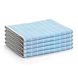Das blaue Wunder Brillant Reinigungstuch 5er Set BLAU 40x50cm I Putztücher...