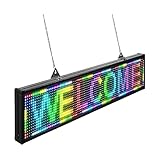 P10 LED-Laufschild, 96,5 x 16,5 cm, vollfarbig, rollende Informationstexte,...
