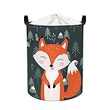 Clastyle 45L Baby Wäschekorb Kinderzimmer mit Tier Fuchs - Grün...