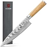 BRODARK Damaszener Kochmesser 8 Zoll,Japanisches Küchenmesser mit VG10...