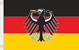 U24 Flagge Fahne Deutschland mit Bier Adler Hissflagge 90 x 150 cm