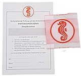 Generisch Set 25x Seepferdchen Abzeichen eckig + 25x Urkunde Frühschwimmer...