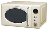 SALCO Retro Mikrowelle mit Grillfunktion, hochwertige Mikrowelle mit 5...