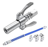 ZBKJYILF Fettpresse Mundstück, Edelstahl Doppelgriff Fettpresse Kupplung,...