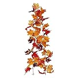 Künstliche Herbst-Ahornblätter-Girlande, Herbstdekoration,...