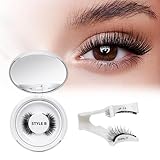 Wiederverwendbares Magnetische-Wimpern natürlicher Look mit Applikator,...
