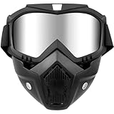 DREAMIZER Motorradbrille Abnehmbare, Staubschutz Motorrad Maske Motorrad...