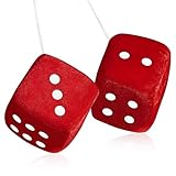 ElevateTech 1 Paar Plüschwürfel Aufhängen Auto Würfel Rückspiegel...