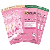 Garnier Tuchmaskenset Sakura fürs Gesicht bei fahler Haut, Feuchtigkeit...