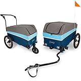 Snuutje 2-in-1 Fahrradanhänger und Handwagen | perfekt als Einkaufstrolley...