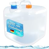 Reinalin Wasserkanister Faltbar 10L - Wassertank mit Hahn Camping...