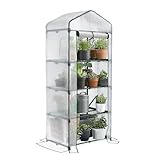 VOUNOT® Gewächshaus Foliengewächshaus, 4 Etagen Treibhaus...