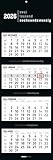 4-Monatskalender Black 2026 - Büro-Kalender 33x20 cm (geschlossen), 33x100...