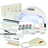 NAILS FACTORY Gelnägel Starterset Weiß - Nagelset für Anfänger -...