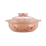 MEMEM Runder Schmortopf mit Deckel, Keramik-Suppentopf, japanisch,...