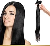 Clip-in-Haarverlängerungen aus echtem Echthaar, 27,4 Zoll, 200 g, 8...