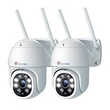 Ctronics 2.5K 4MP Überwachungskamera Aussen WLAN, 2560×1440P PTZ WiFi...