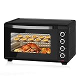 HOMELUX Minibackofen 60 Liter 2000W Pizza-Ofen, Mini Backofen mit...