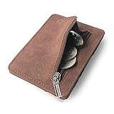 MultiValue Magic Wallet, Leder Mini Geldbeutel mit Münzfach Flache...