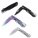 WIYETY 4 Stück Klein Klappmesser: Edelstahl Taschenmesser Klappmesser,...