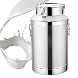 Adima Milcheimer Aus Edelstahl 304 Milch Transportkanne Mit DREI...