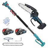 Akku Hochentaster 6 Zoll Mit 2 * 3000mAh Akku, 2-IN-1 Bürstenlose...