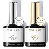Modelones Base Coat Top Coat Gel UV LED Nagellack Set No Wipe Unterlack &...