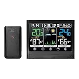 Multifunktionale Funk-Wetterstation mit Außensensor - Farbdisplay,...