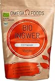 BIO Ingwer Kapseln - 210 Ingwer Kapseln Hochdosiert - Ginger Ingwer Extrakt...