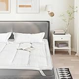 Hoopleep Weißer Matratzenschoner 140x200 cm, Ultraweicher Atmungsaktiver...